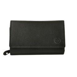 Δερμάτινο Γυναικείο Πορτοφόλι Daston με RFID 132 ΜΑΥΡΟ ΜΕ ΧΑΡΑΞΗ